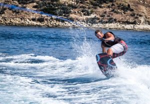 Wake boarding in Tarifa